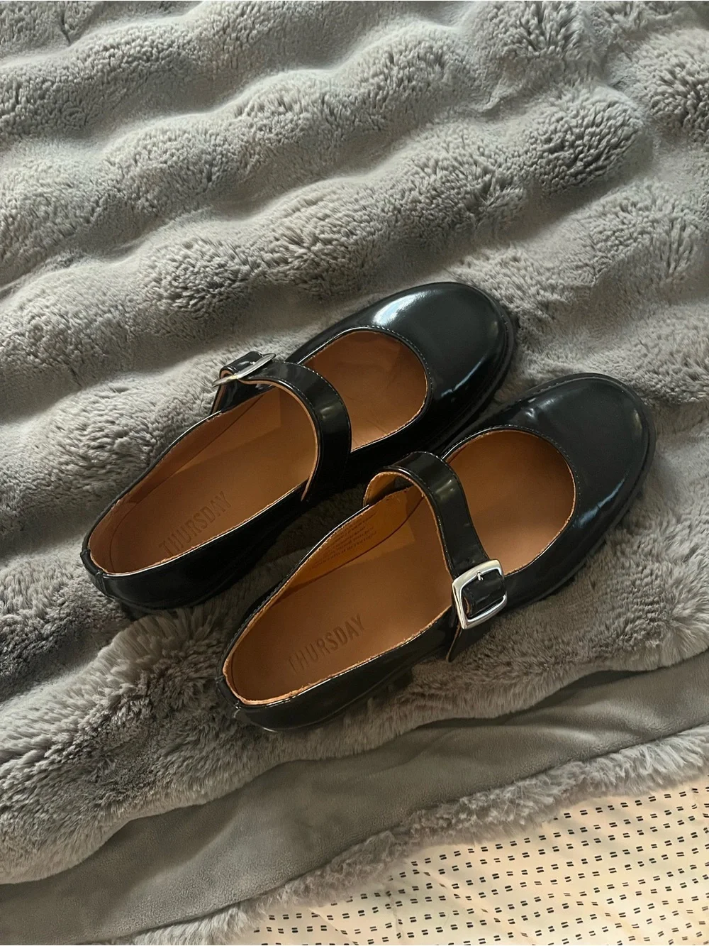 Thursday Boot Company Penny Jane Mary Janes in Black Patent